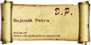 Dojcsák Petra névjegykártya